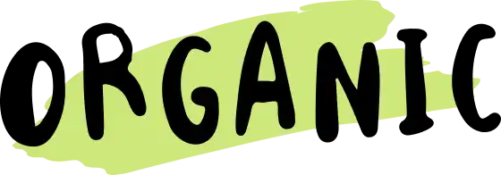 Şeffaf arka planda el çizimi yeşil organik tarzı logo